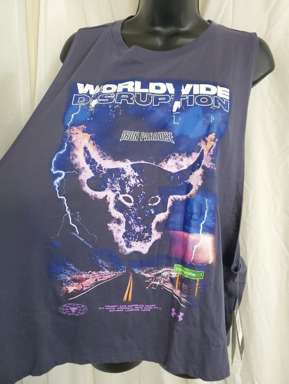 Under Armour worldwide disruption iron paradise racerback Top size 1X new